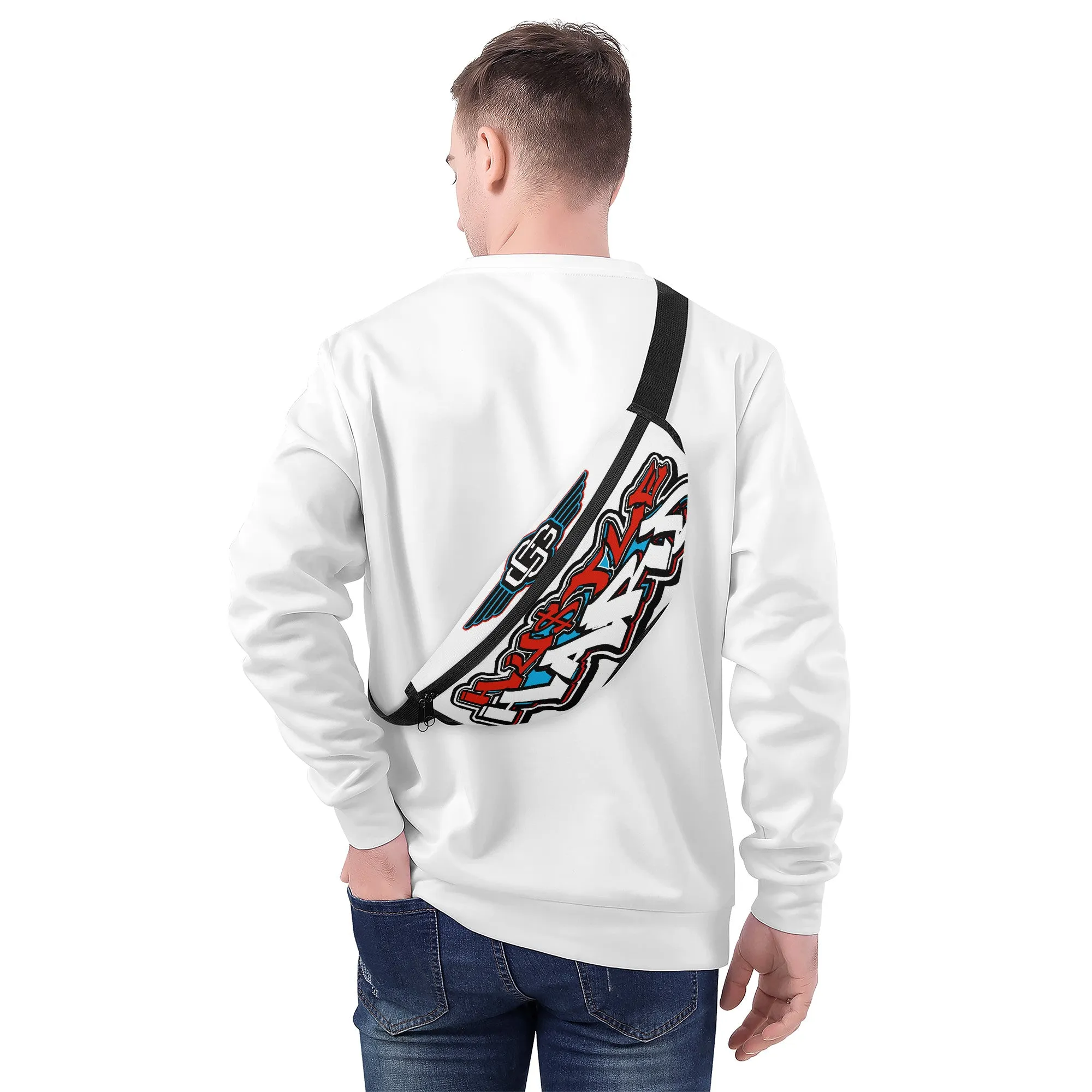 Hustle Hard Whiteout Sling Bag