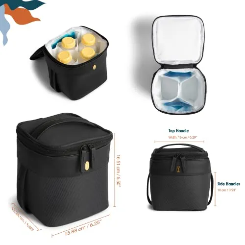 Idaho Jones Insulated Breast Milk Cooler Bag Travel Bottles Ice Case Roxwell