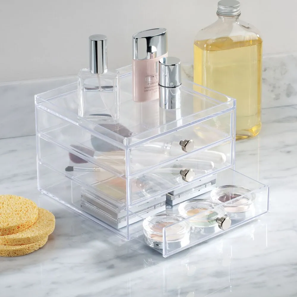 iDesign Drawers - 3 Drawer Slim in Clear