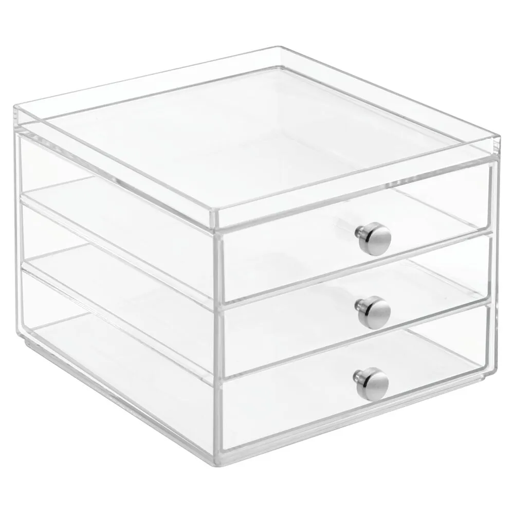 iDesign Drawers - 3 Drawer Slim in Clear