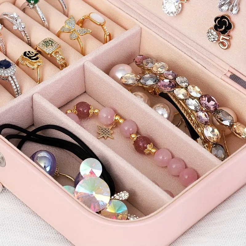 Jewelry Box Elegant Travel Organizer for Womens Accessories