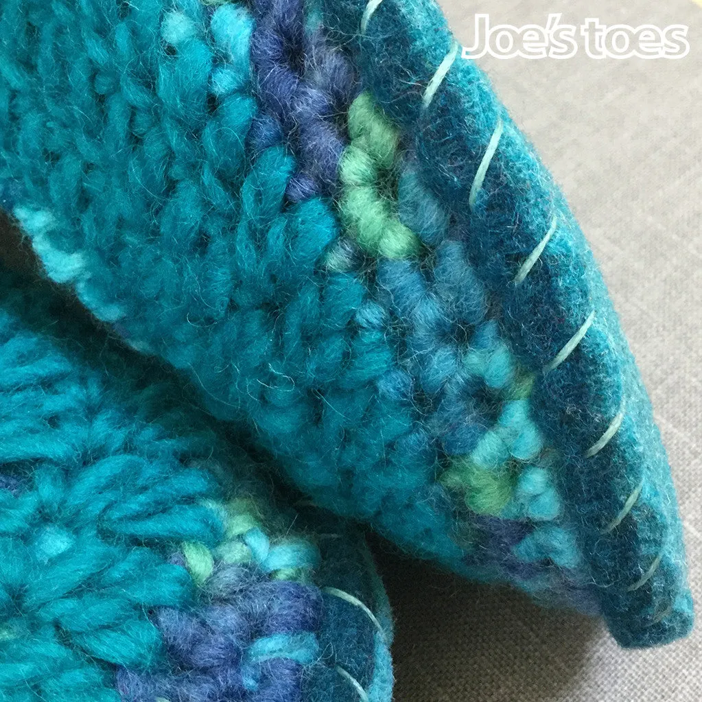 Joe's Toes Sarah Crochet Slipper Kit - Turquoise or Forest Mix