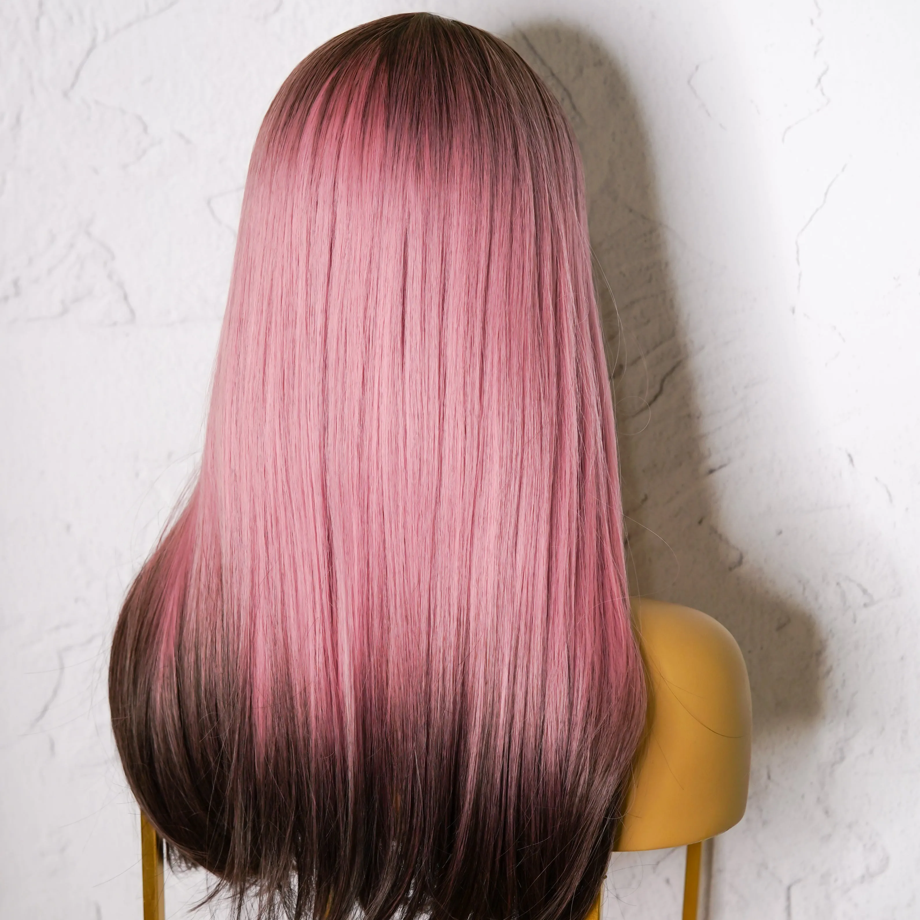 KAIA Ombre Pink Fringe Wig
