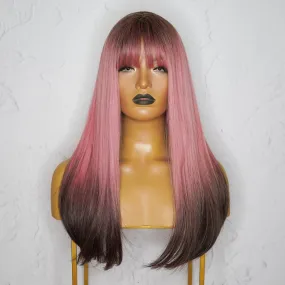 KAIA Ombre Pink Fringe Wig