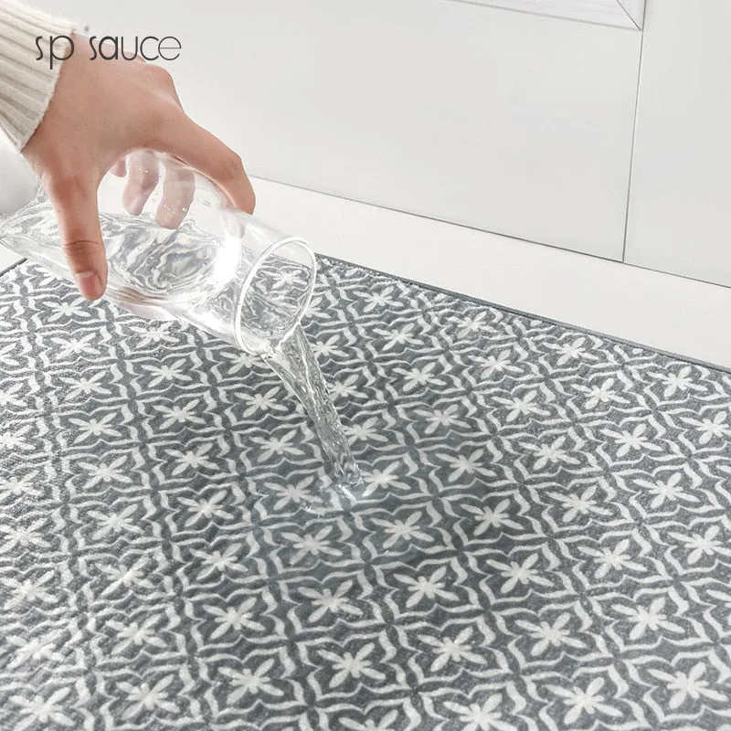 Kitchen Drying Mat Cups Dishes Cutting Board Absorbent Placemat