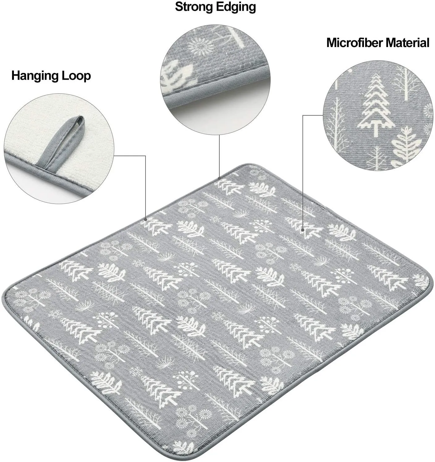 Kitchen Drying Mat Cups Dishes Cutting Board Absorbent Placemat