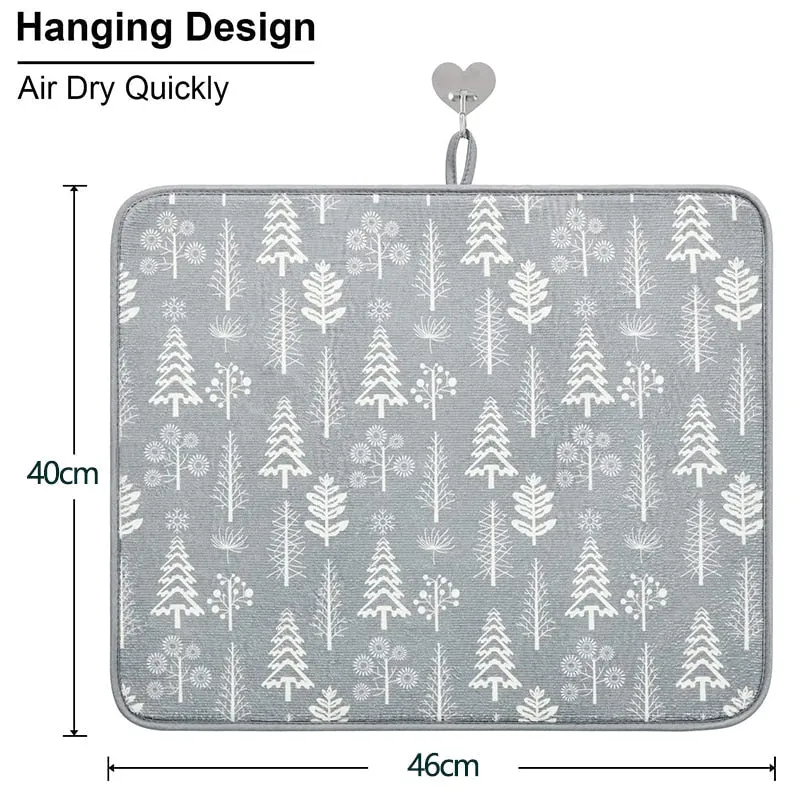 Kitchen Drying Mat Cups Dishes Cutting Board Absorbent Placemat
