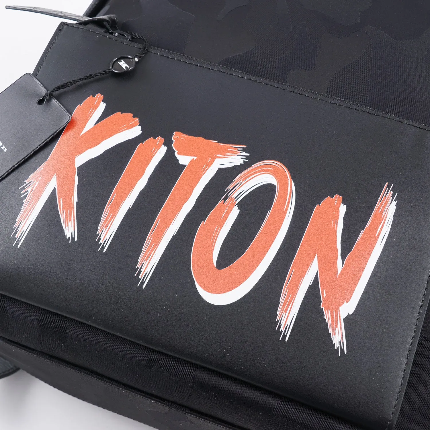 Kiton Nylon Calf Leather and Crocodile Backpack
