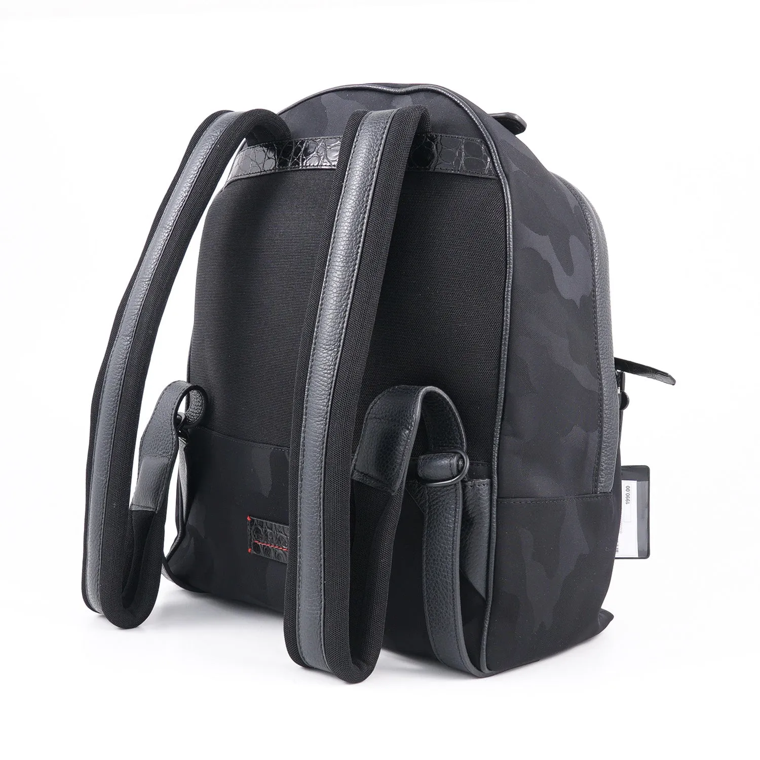 Kiton Nylon Calf Leather and Crocodile Backpack