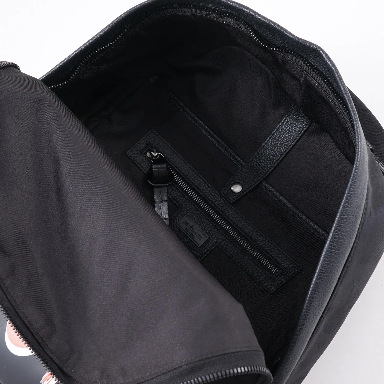 Kiton Nylon Calf Leather and Crocodile Backpack