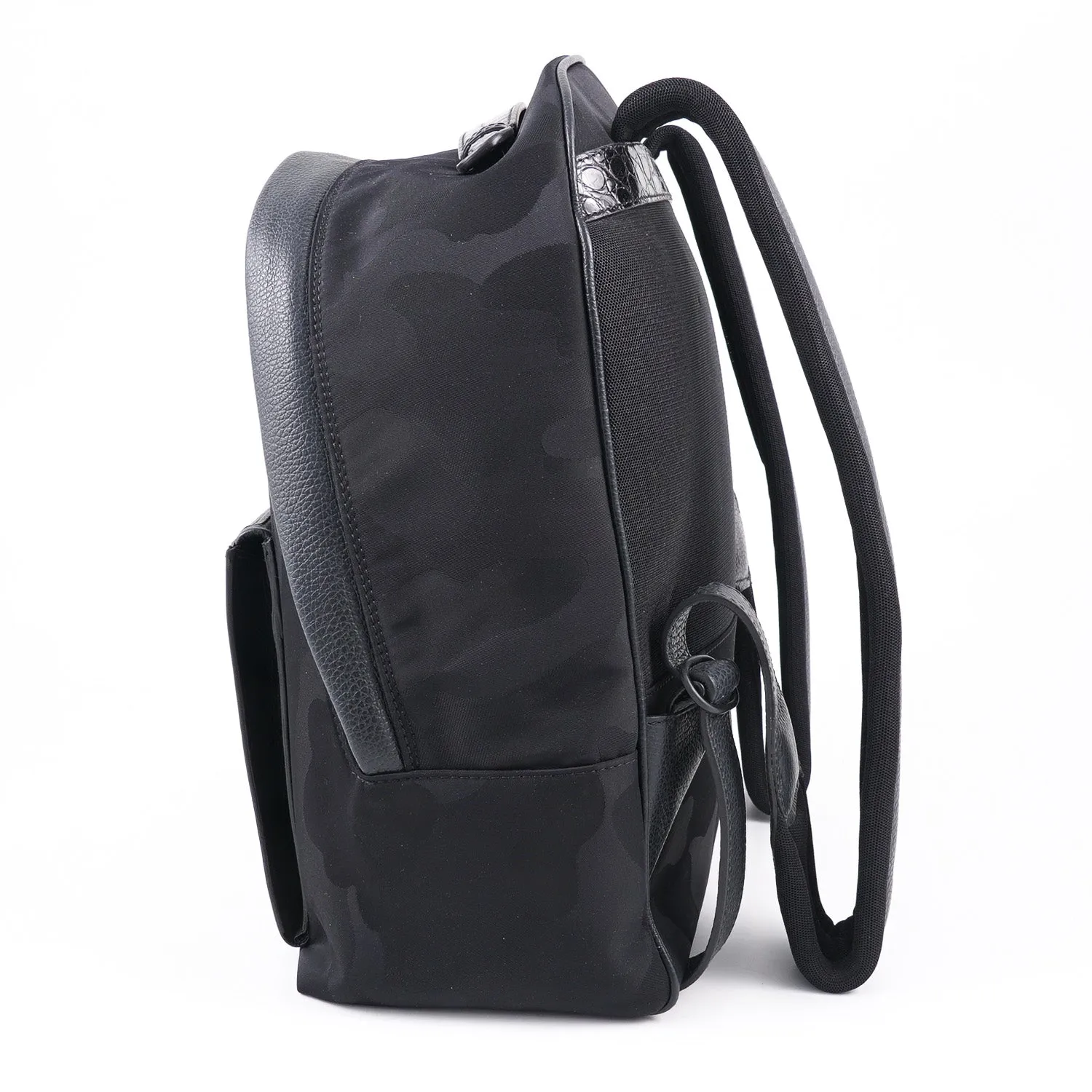 Kiton Nylon Calf Leather and Crocodile Backpack