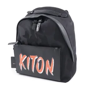 Kiton Nylon Calf Leather and Crocodile Backpack