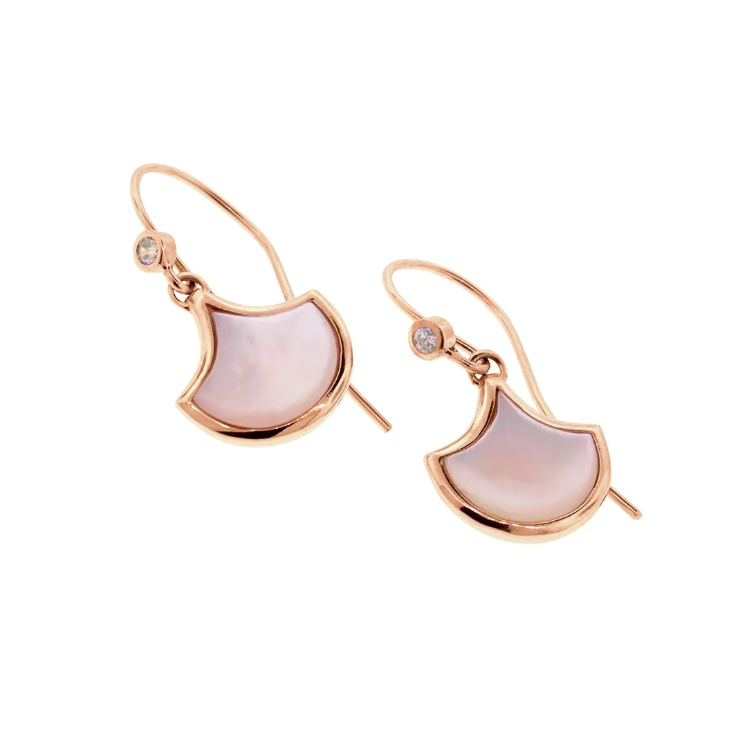 Koi Cascade Dangle Mother of Pearl Sterling Silver Earrings I Jan Leslie
