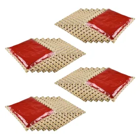 Kuber Industries Single Packing Saree Cover | Non Woven Polka Dot Wardrobe Organizer | Clothes Storage Bag with Top Transparent | Pack of 24 | Ivory