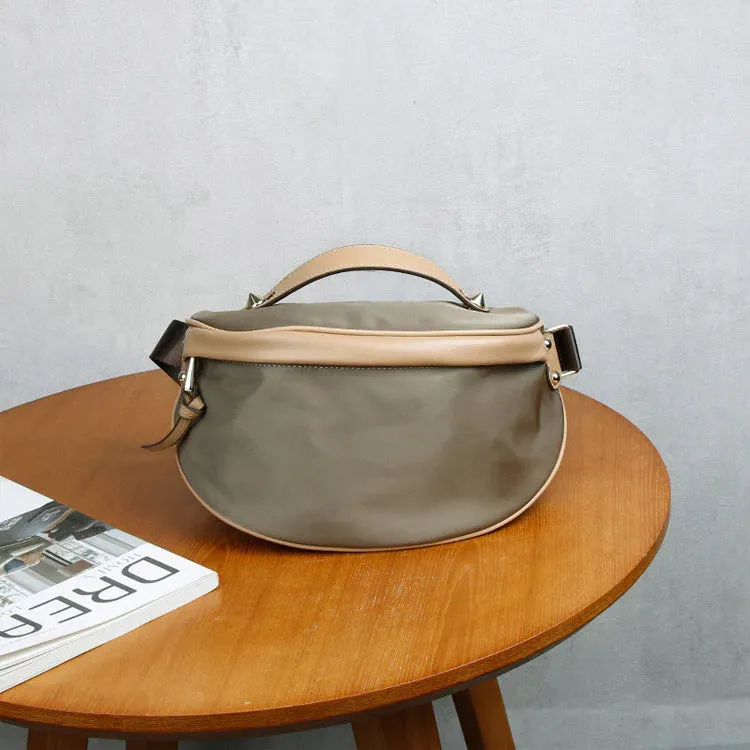 Ladies Black Nylon Crossbody Bag Chest Bag For Women