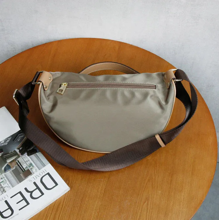 Ladies Black Nylon Crossbody Bag Chest Bag For Women