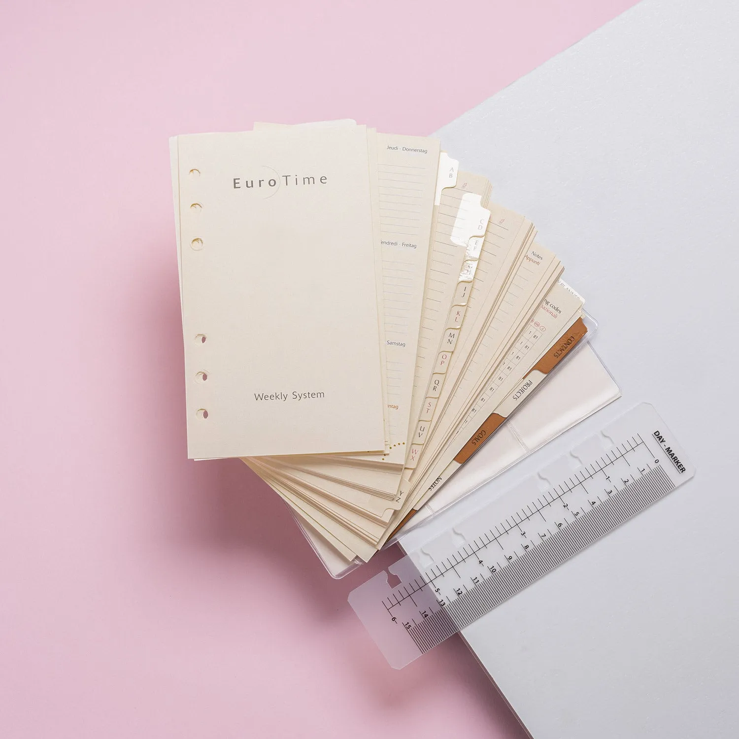 Leather A6 Personal Organiser in Pink Gritti Leather, 2024