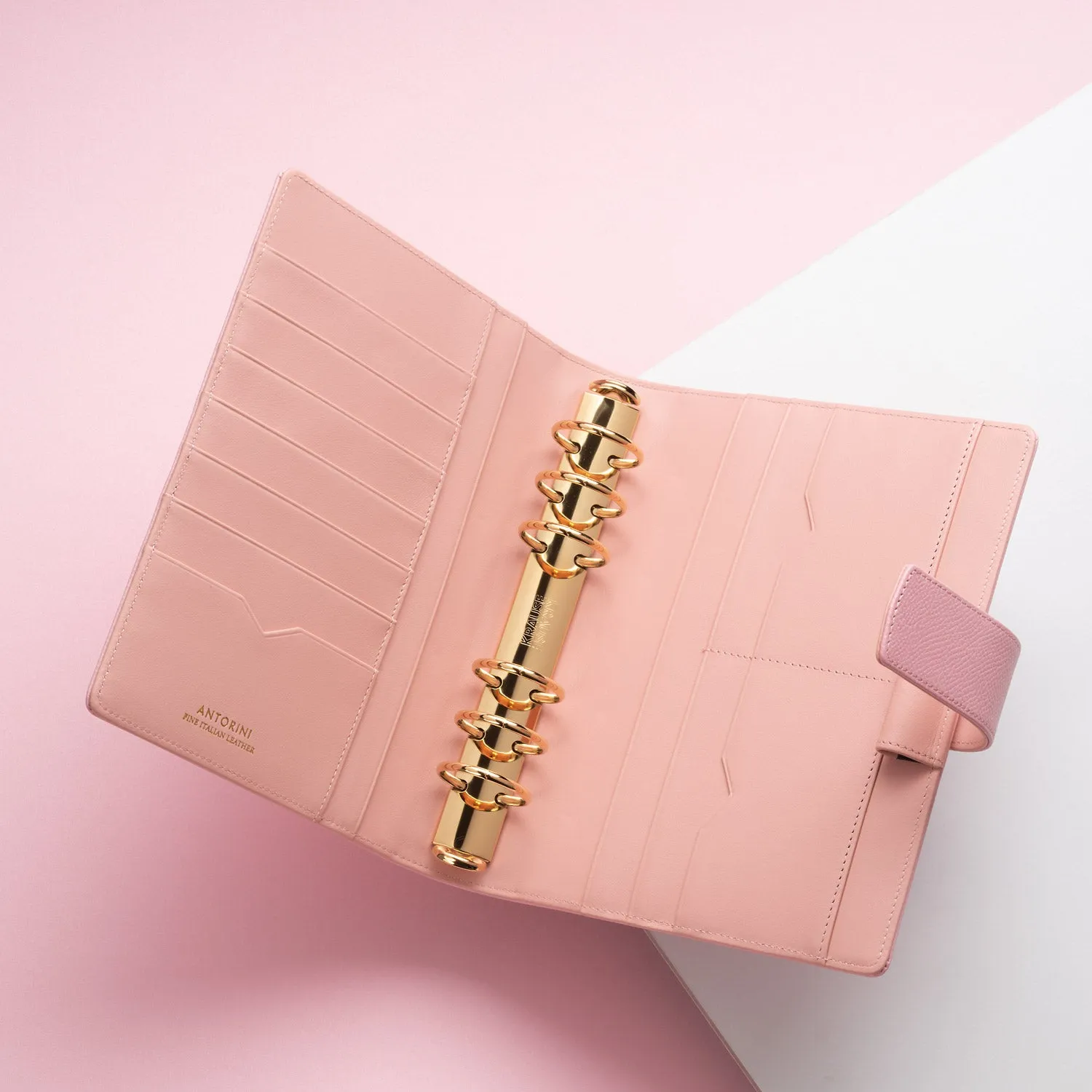 Leather A6 Personal Organiser in Pink Gritti Leather, 2024