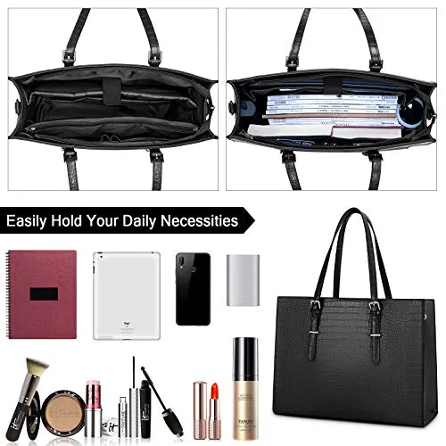Leather Classy Computer Briefcase for Work, Travel and Leisure