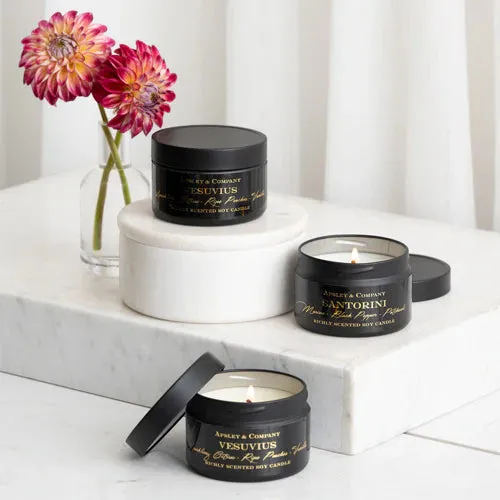 Luxury Vesuvius Travel Candle 150g by Apsley and Company