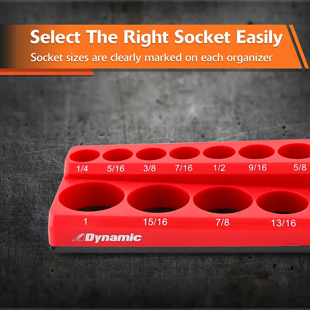 Magnetic Socket Organizers (1/4", 3/8”, & 1/2" Drive)