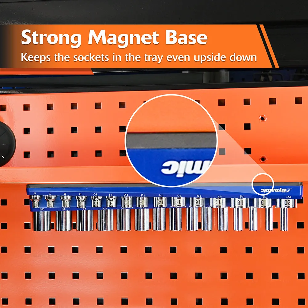 Magnetic Socket Organizers (1/4", 3/8”, & 1/2" Drive)