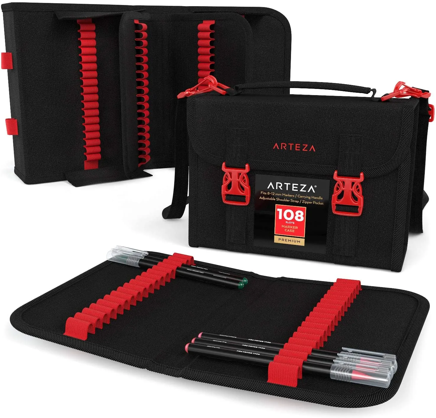 Marker Pen Organizer Case, 108 Slots