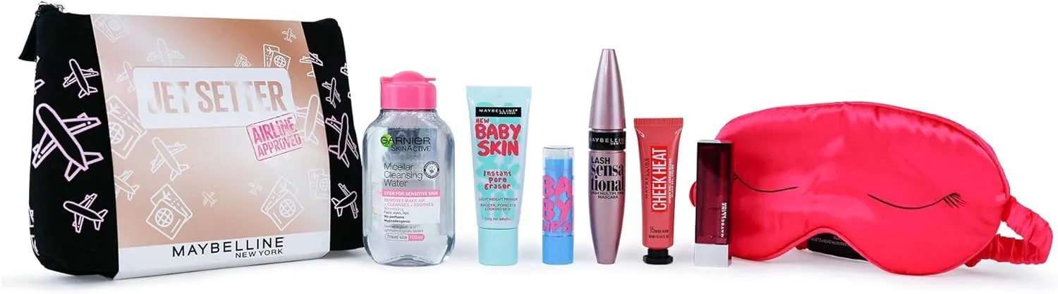 Maybelline Jet Setter Make Up 8 Piece Travel Kit Gift Set