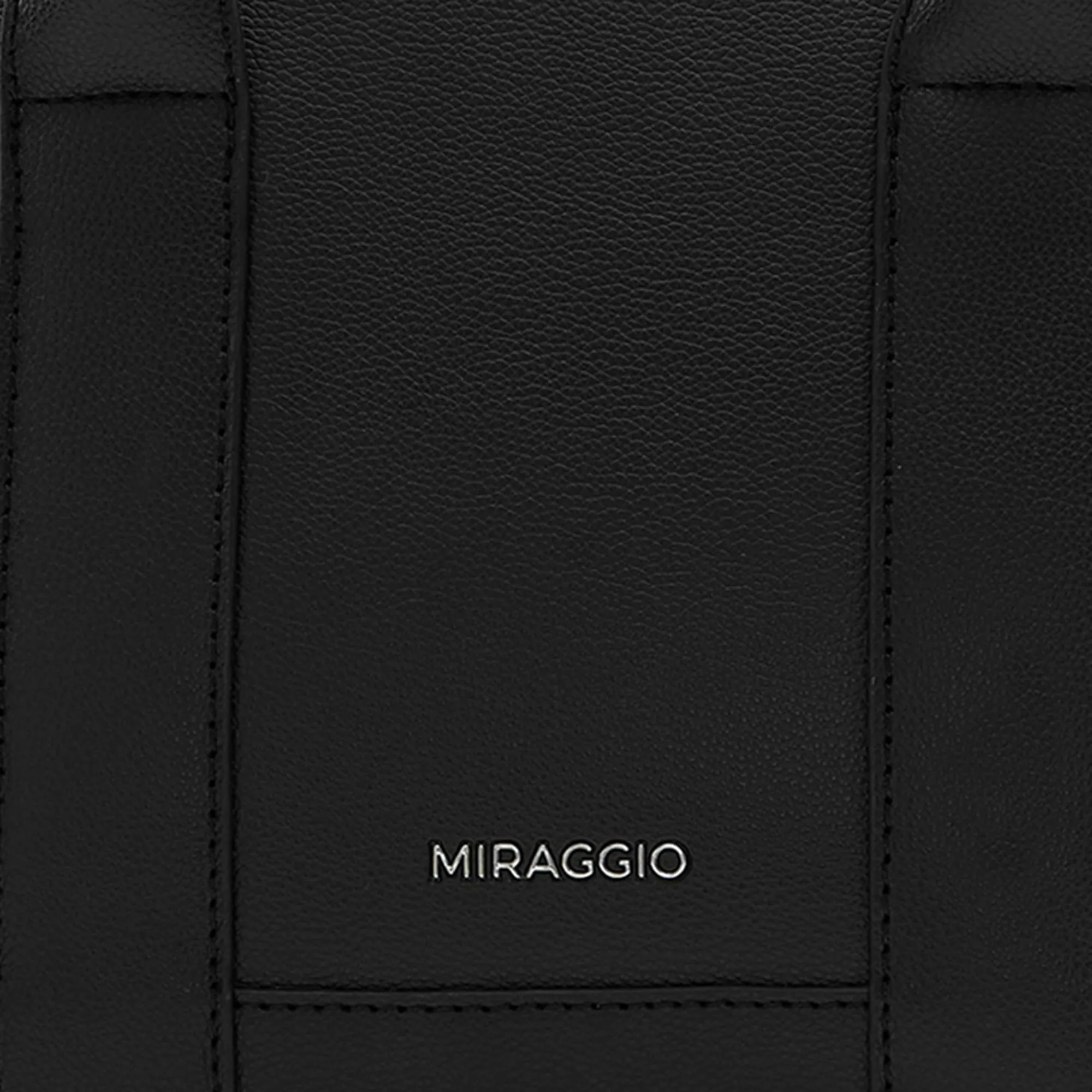 Miraggio Margo Black Dome-Shaped Handbag with Detachable Straps