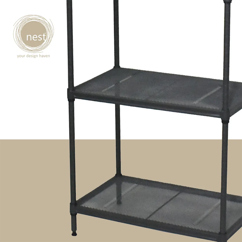Nest Design Lab Premium Mini Steel Rack Black 4 Layer