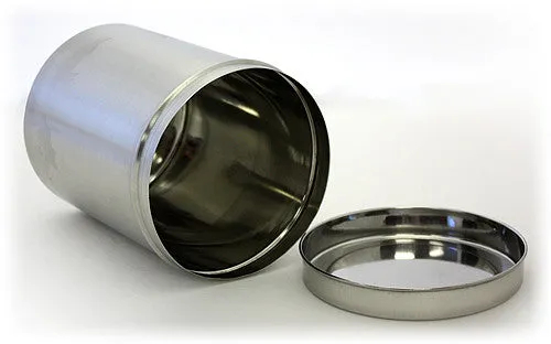 Pet Project Silver Stainless Steel Cat Food Canister - 7.5"