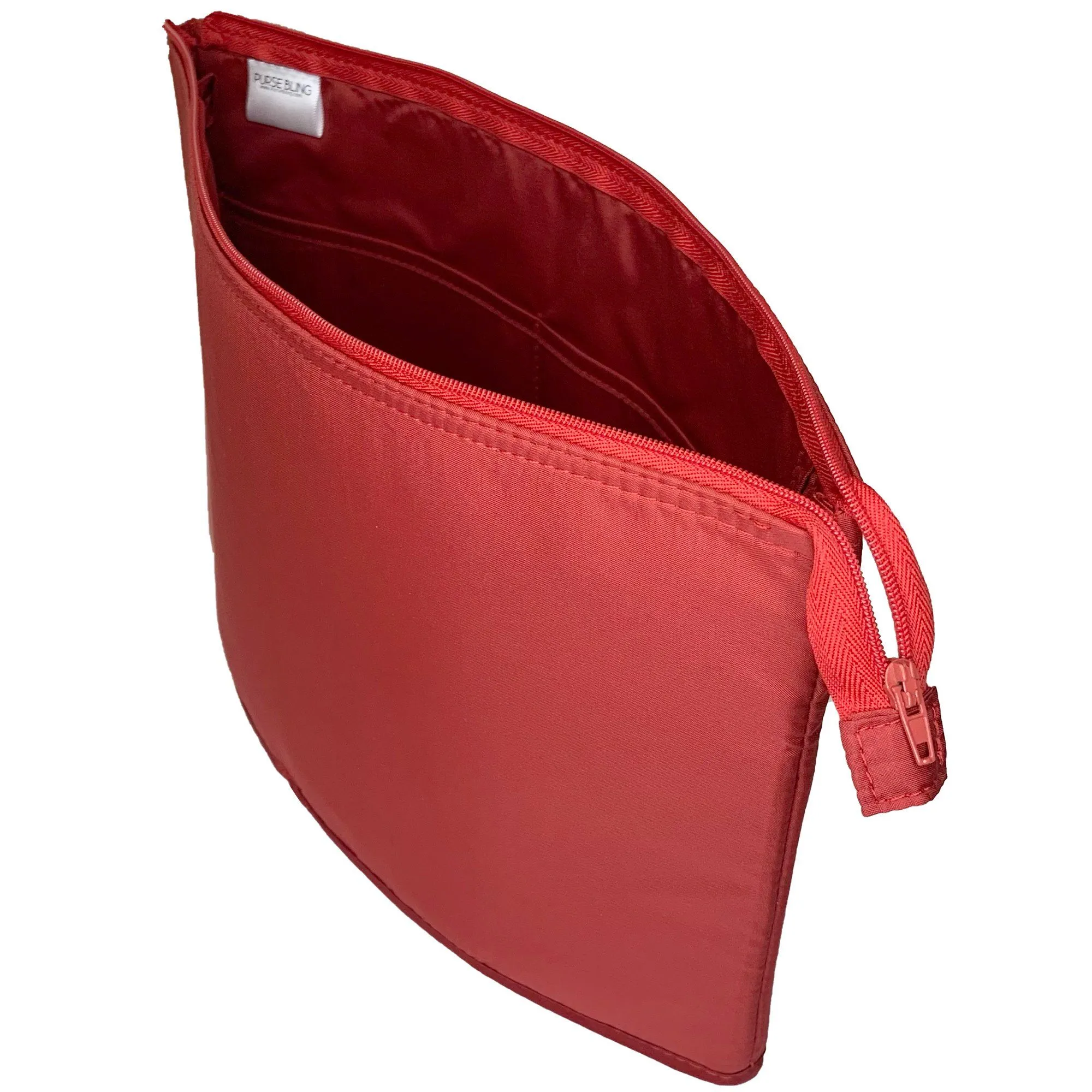 Purse Bling Slim Purse Organizer Insert with Zipper - Extra Jumbo