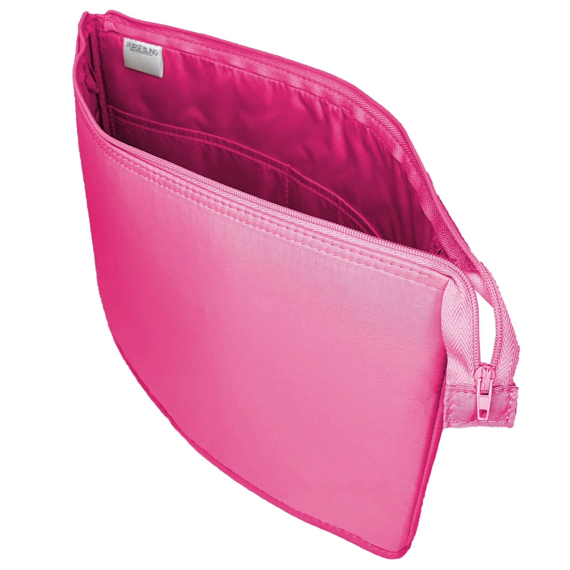 Purse Bling Slim Purse Organizer Insert with Zipper - Extra Jumbo