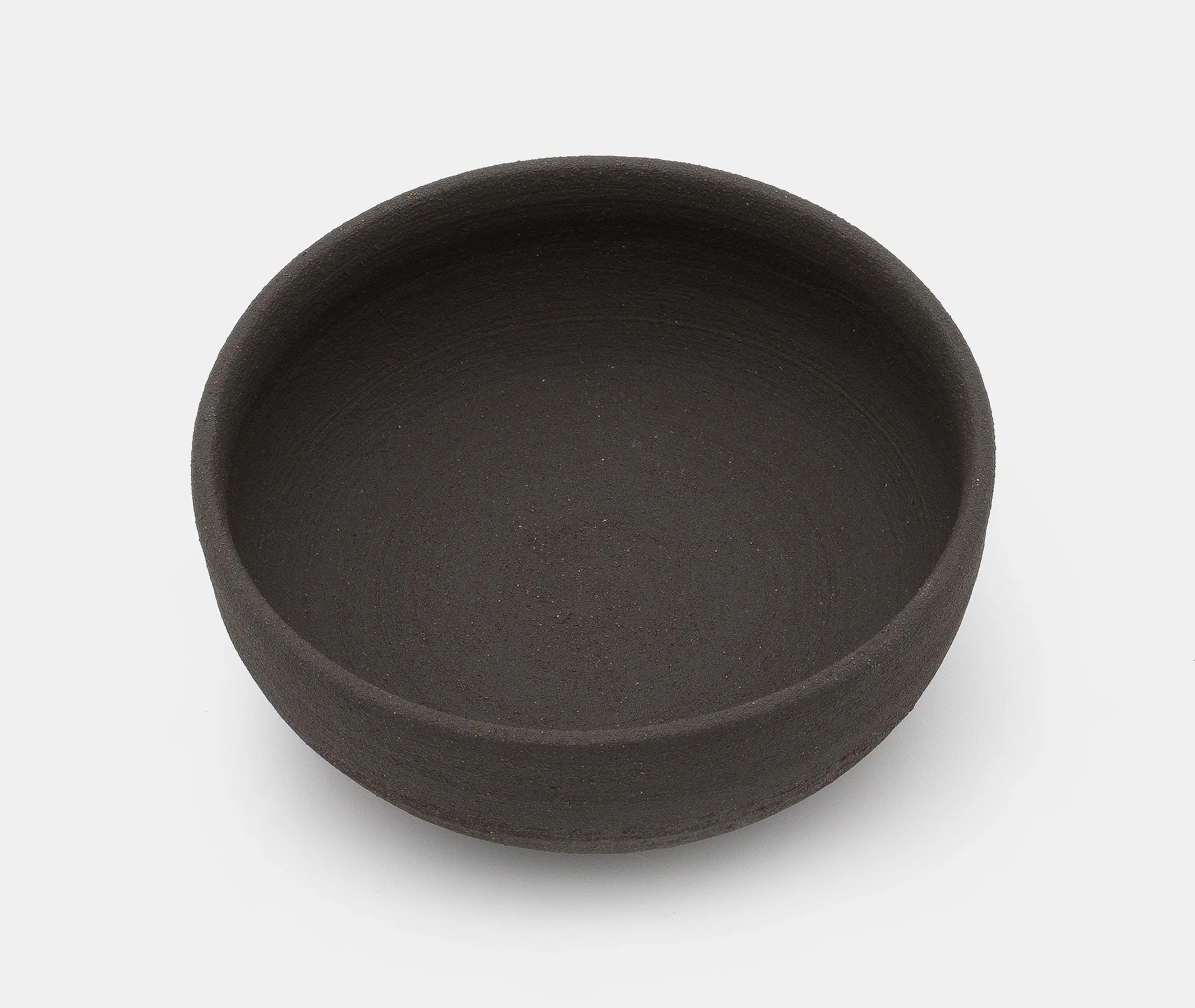 Raw Black Stoneware Incense Bowl with Gold Dome