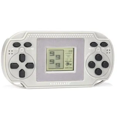 Retro arcade game shaped as a PSP console in grey