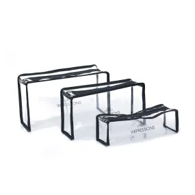 Roma 3-in-1 Transparent Cosmetic Bag Set