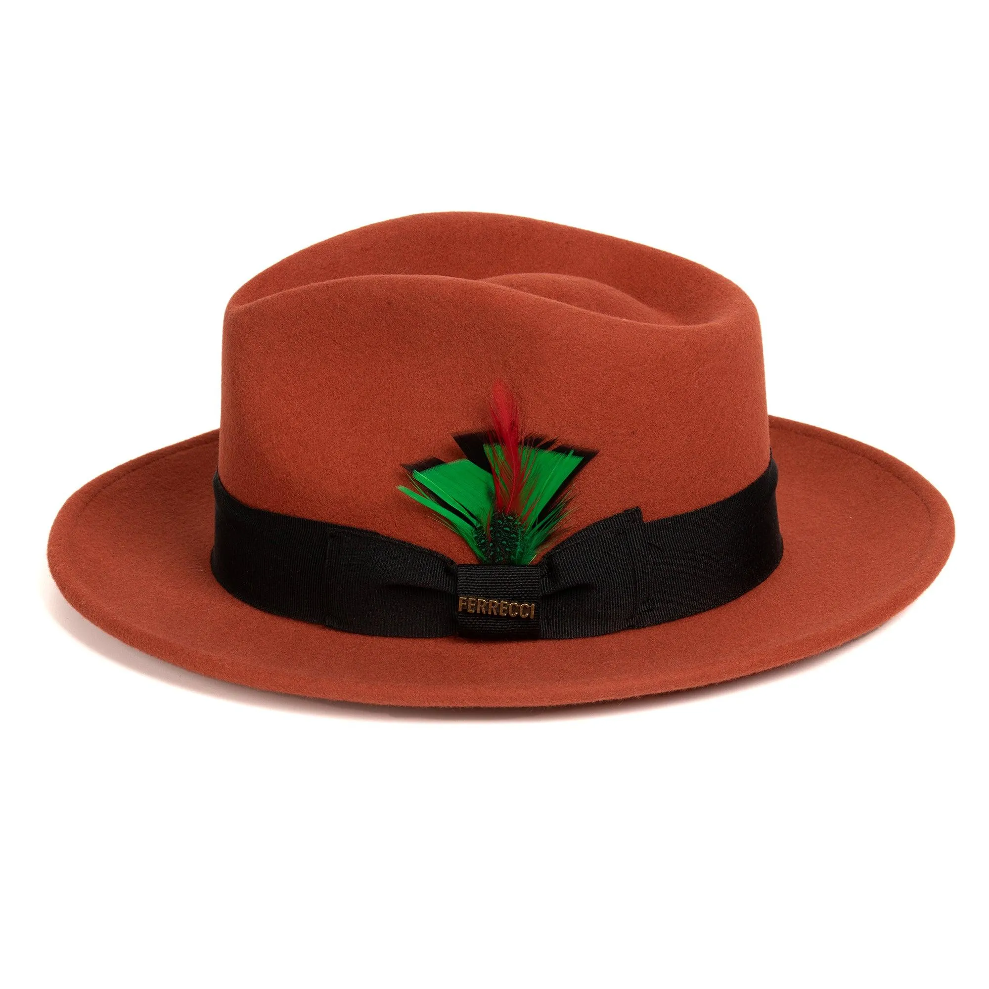 Rust Fedora 100% Australian Wool Crushable Hat