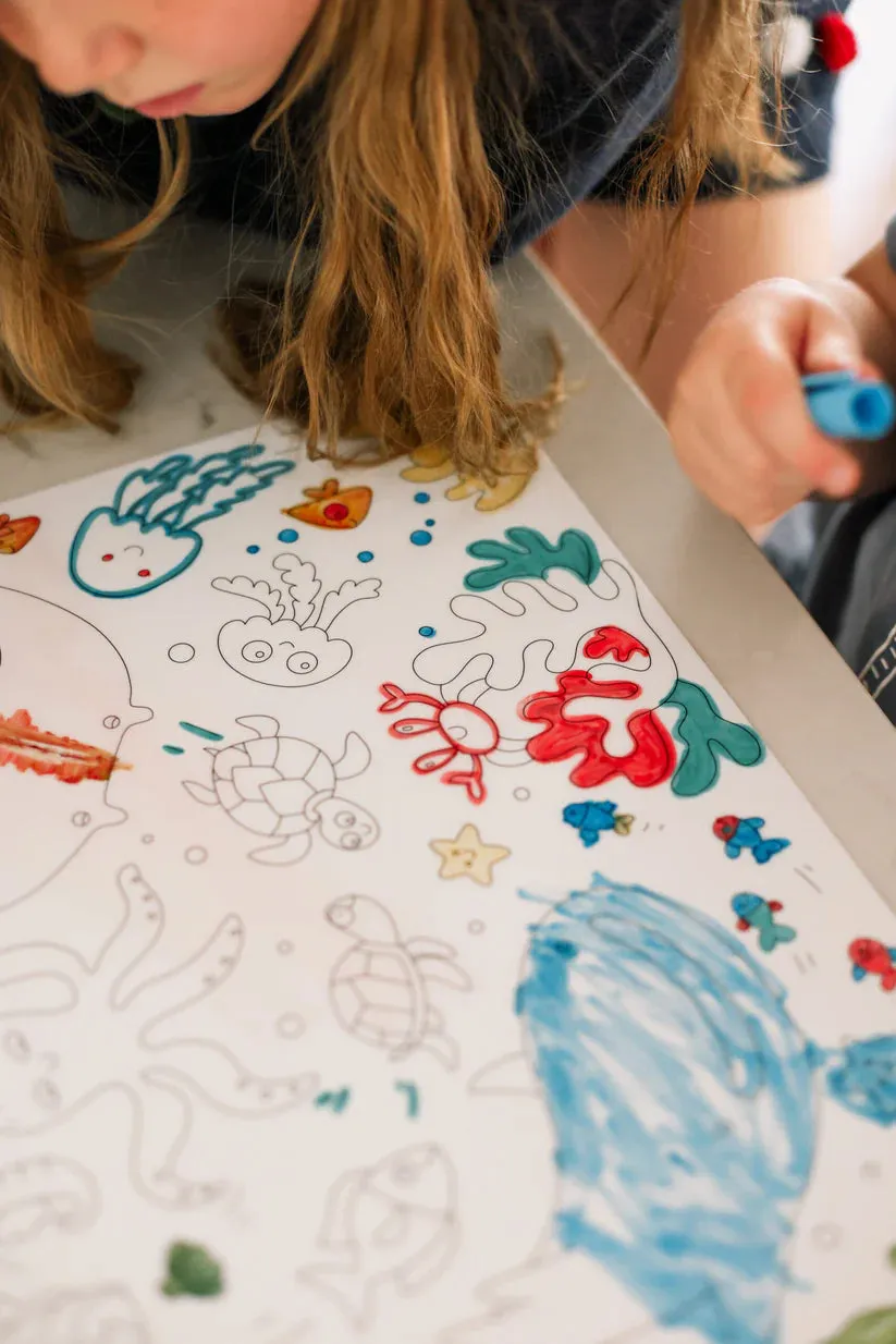 Scribble Mat Under the Sea Reusable Colouring Mat