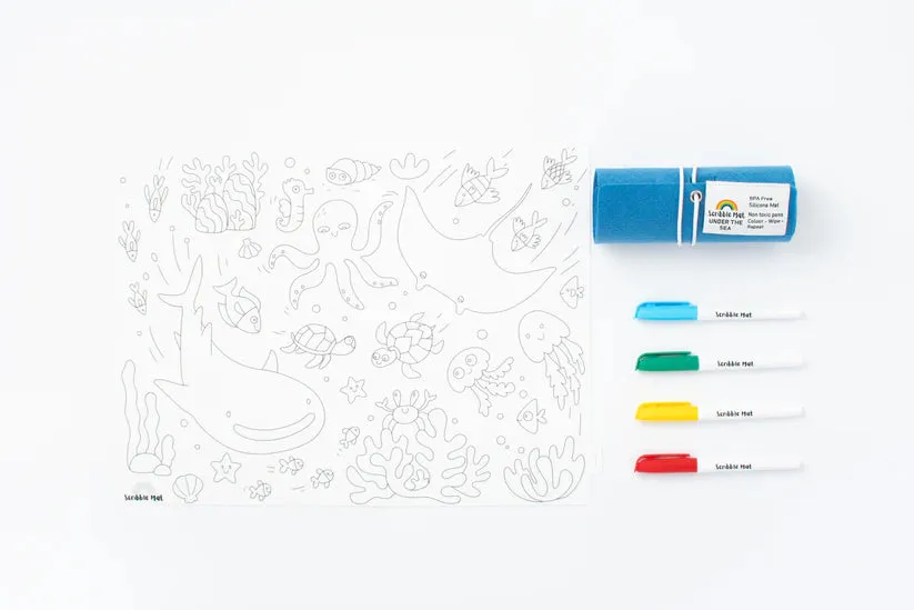 Scribble Mat Under the Sea Reusable Colouring Mat