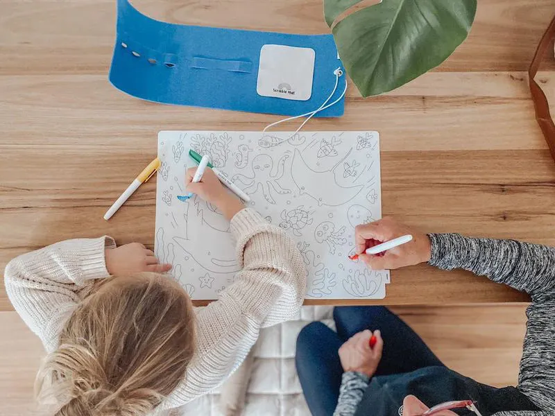 Scribble Mat Under the Sea Reusable Colouring Mat