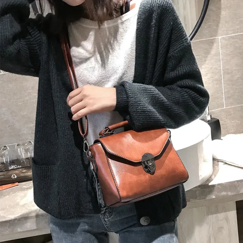 Sleek PU Leather Crossbody Bag - Modern Elegance