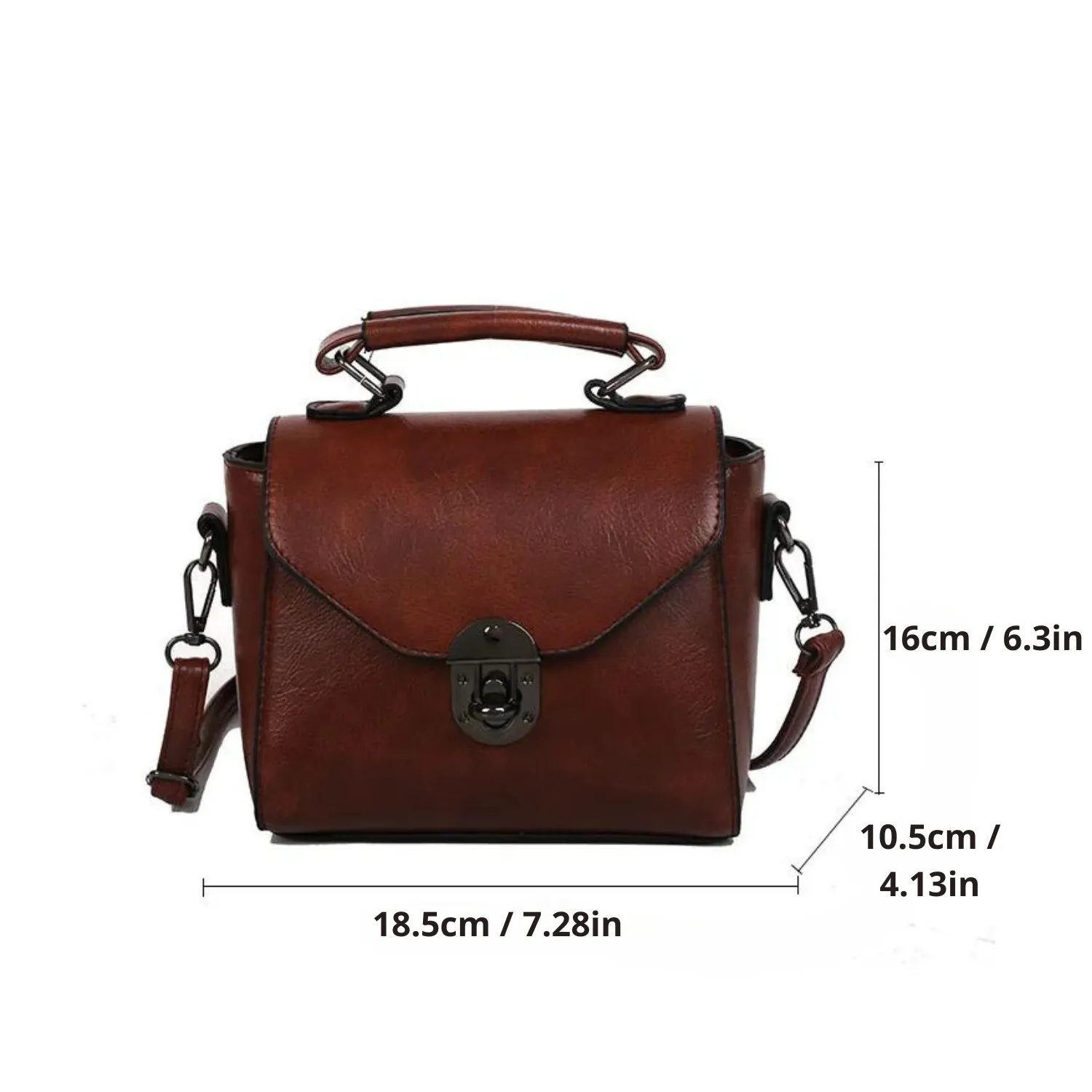 Sleek PU Leather Crossbody Bag - Modern Elegance