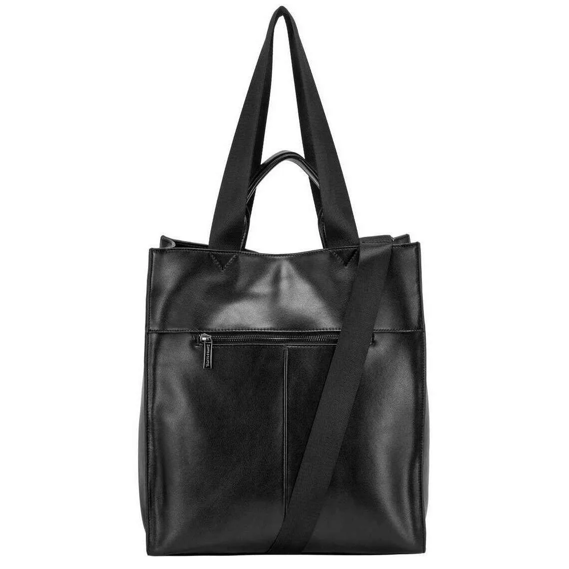 Smith and Canova Smooth Leather Tote Bag - Black