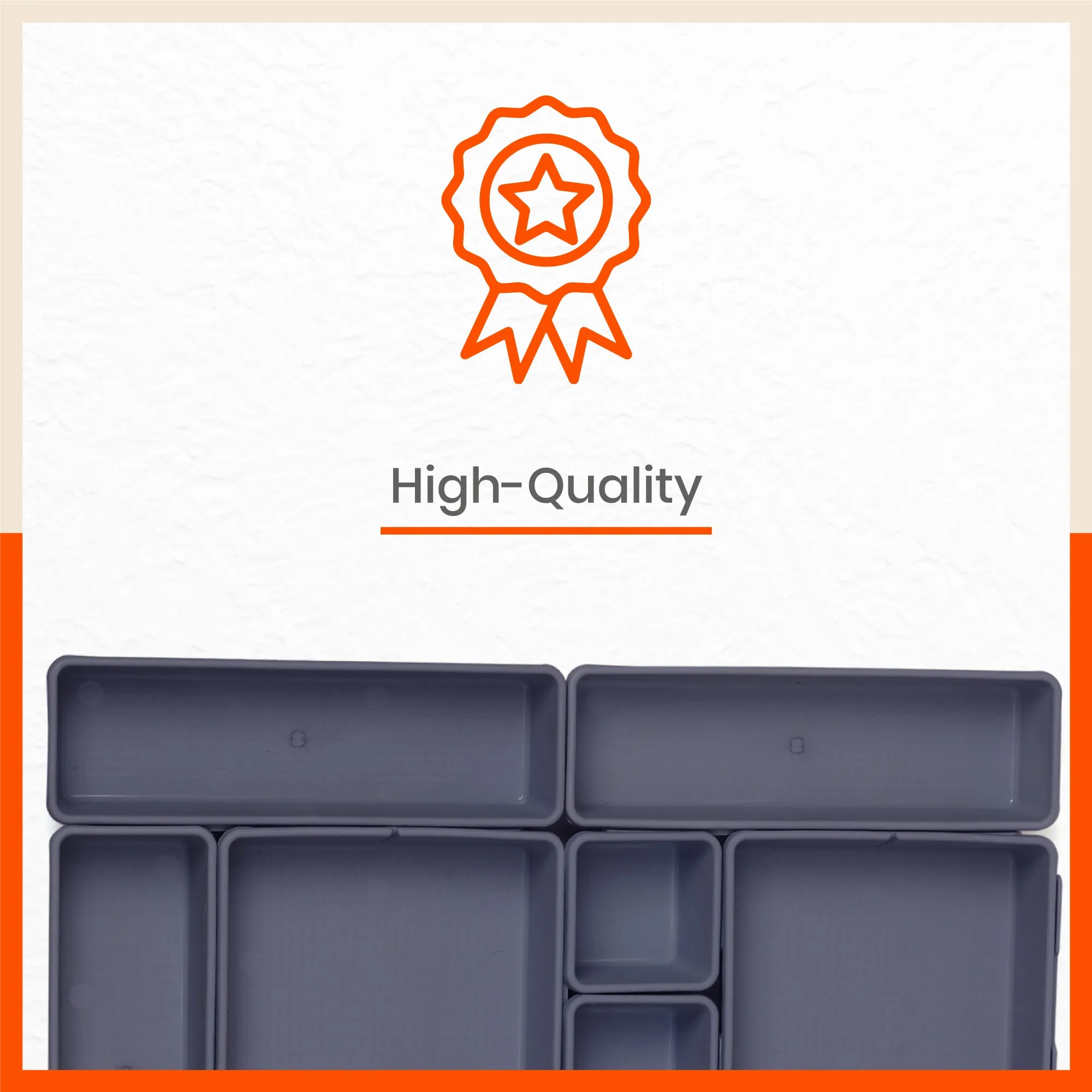 Stomo Vero Multipurpose Drawer Organizer for Home | Smoke