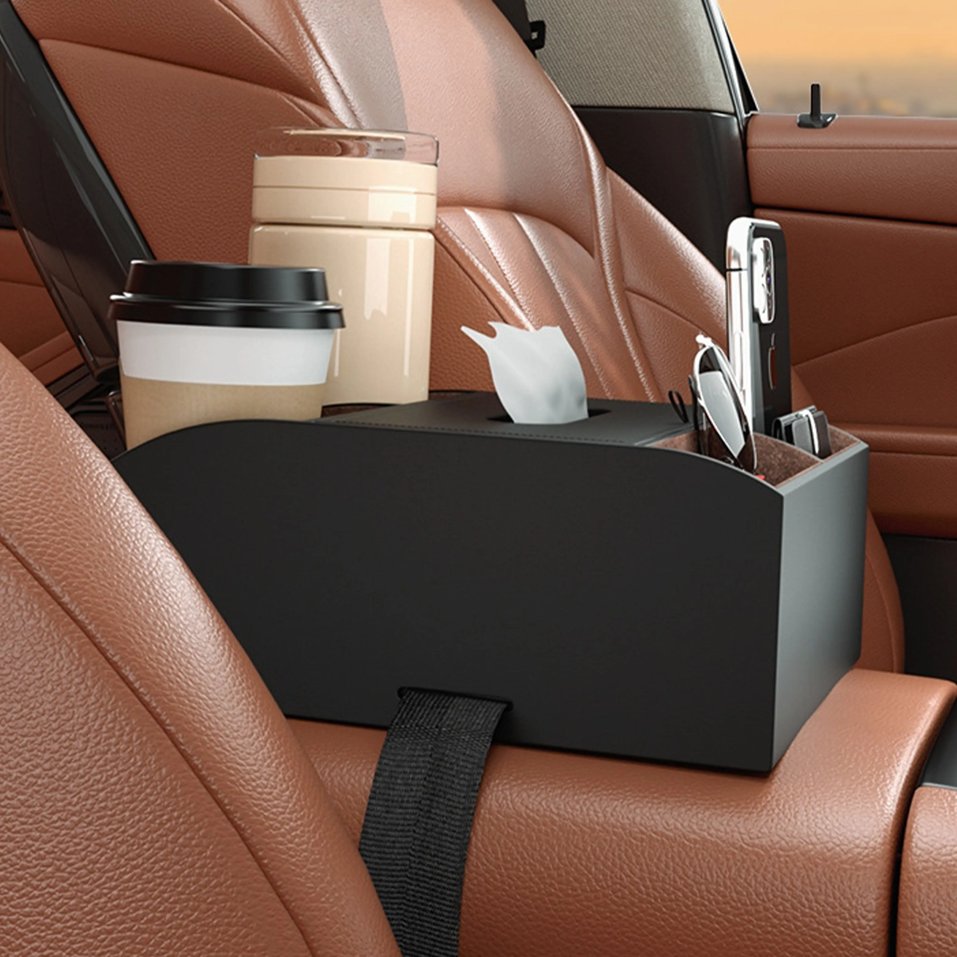 TAPTES® Multifunctional Center Armrest Storage Organizer for Tesla Model S/3/X/Y