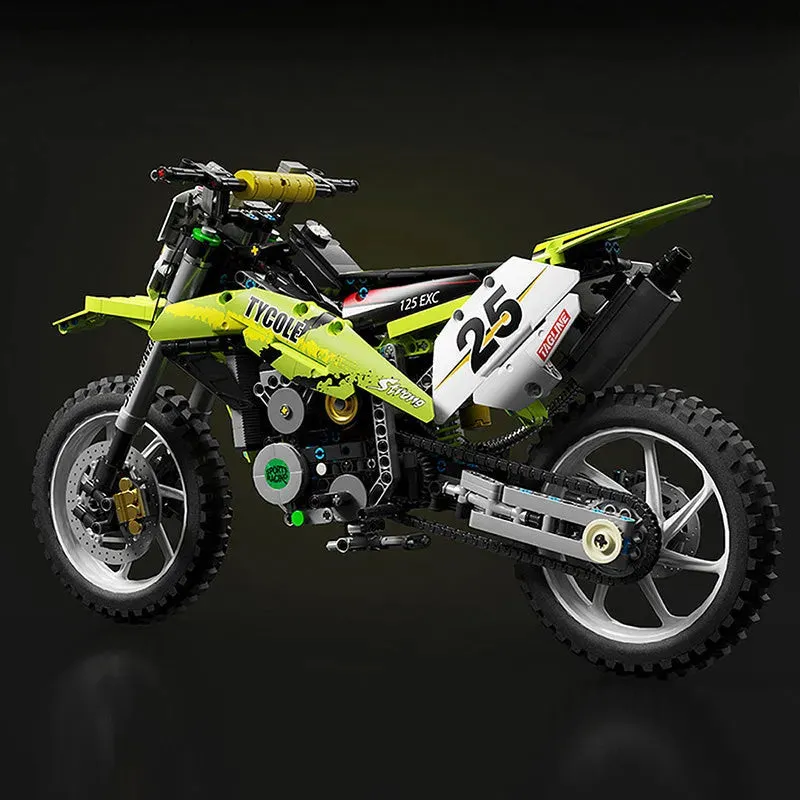 Tech MOC Off Road Motorcycle City Motocross Bricks Toy T4018