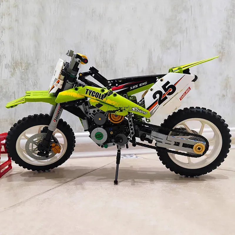 Tech MOC Off Road Motorcycle City Motocross Bricks Toy T4018