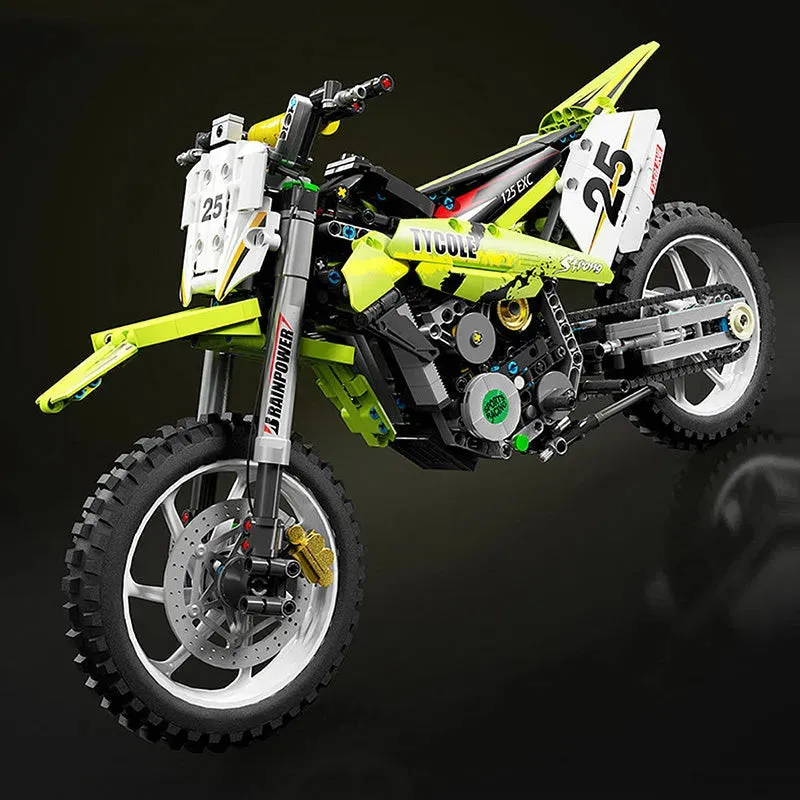 Tech MOC Off Road Motorcycle City Motocross Bricks Toy T4018
