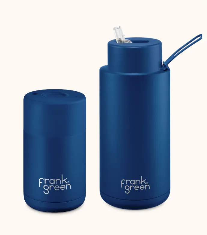 The Essentials 10oz Ceramic Reusable Cup   34oz Ceramic Reusable Bottle | Boxed Gift Set