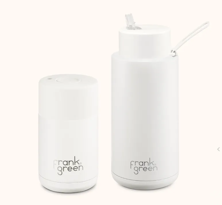 The Essentials 10oz Ceramic Reusable Cup   34oz Ceramic Reusable Bottle | Boxed Gift Set